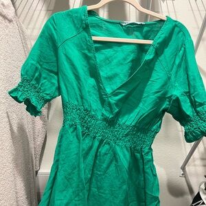 Green Zara Mini Dress